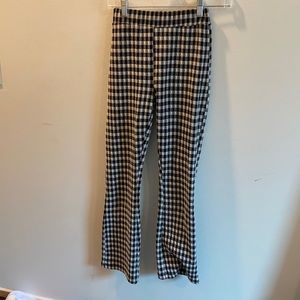 black gingham flare urban outfitters pants
